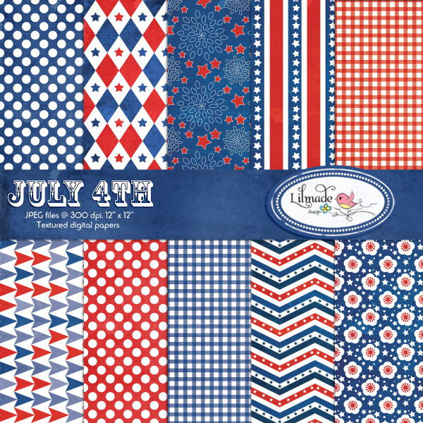 July 4th digital papers