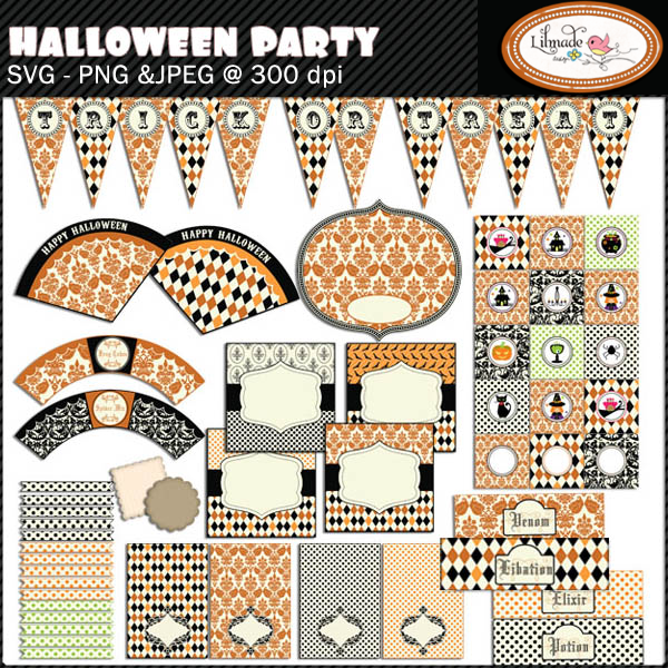 Halloween printable party kit